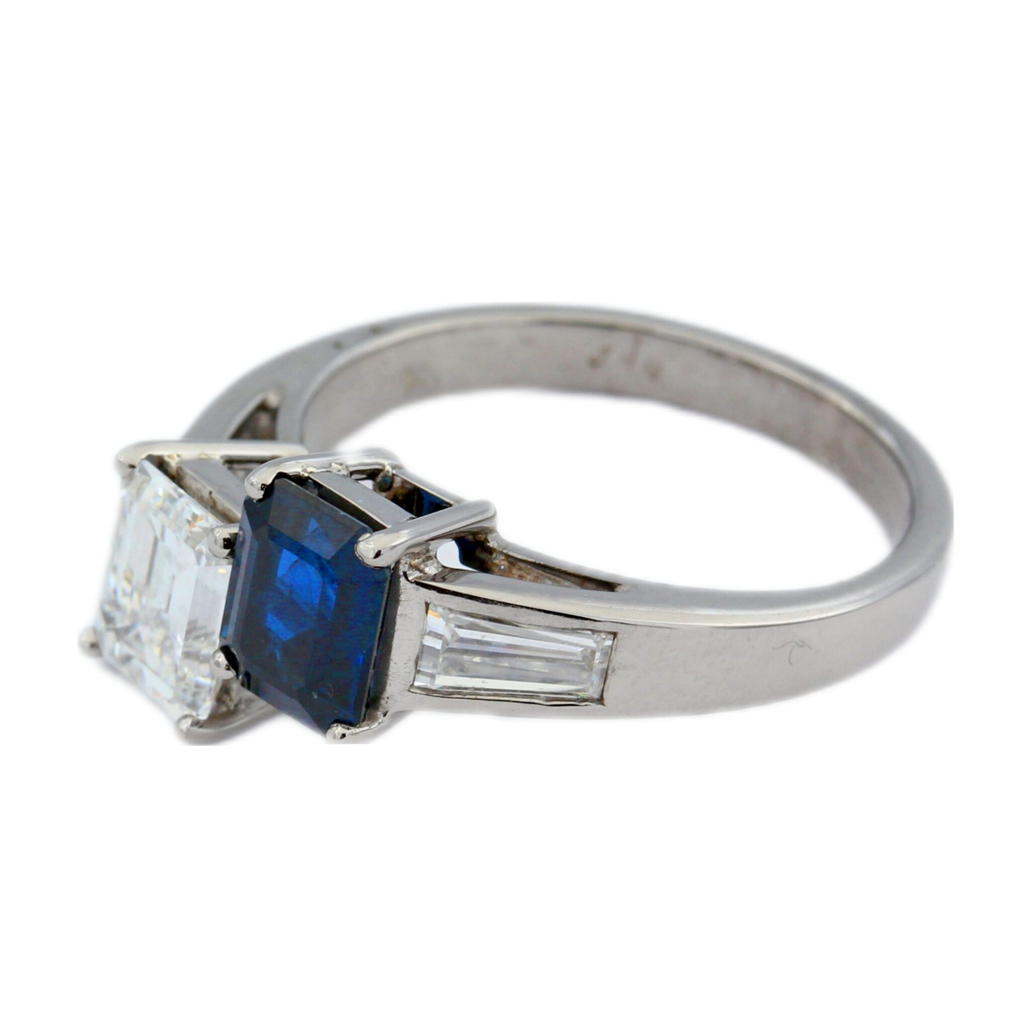 „Toi et Moi“ Saphir Ring Gr.54 ca. 1,52ct Diamanten Weißgold 750/ 18K - Bild 9