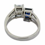 „Toi et Moi“ Saphir Ring Gr.54 ca. 1,52ct Diamanten Weißgold 750/ 18K - Bild 4 Vorschau