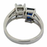 „Toi et Moi“ Saphir Ring Gr.54 ca. 1,52ct Diamanten Weißgold 750/ 18K - Bild 5 Vorschau