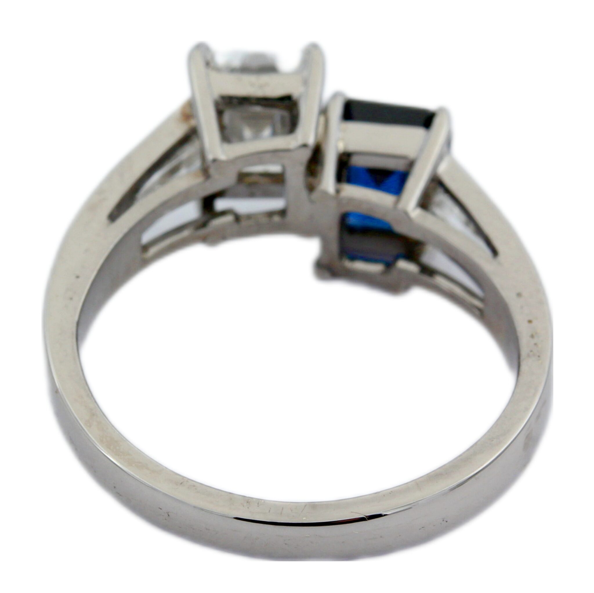 „Toi et Moi“ Saphir Ring Gr.54 ca. 1,52ct Diamanten Weißgold 750/ 18K - Bild 5