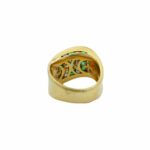 Ring Gr. 61 Gelbgold 750 / 18K mit Diamanten und Smaragden - Bild 6 Vorschau