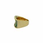 Ring Gr. 61 Gelbgold 750 / 18K mit Diamanten und Smaragden - Bild 3 Vorschau
