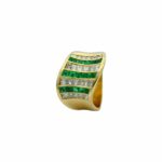 Ring Gr. 61 Gelbgold 750 / 18K mit Diamanten und Smaragden - Bild 4 Vorschau
