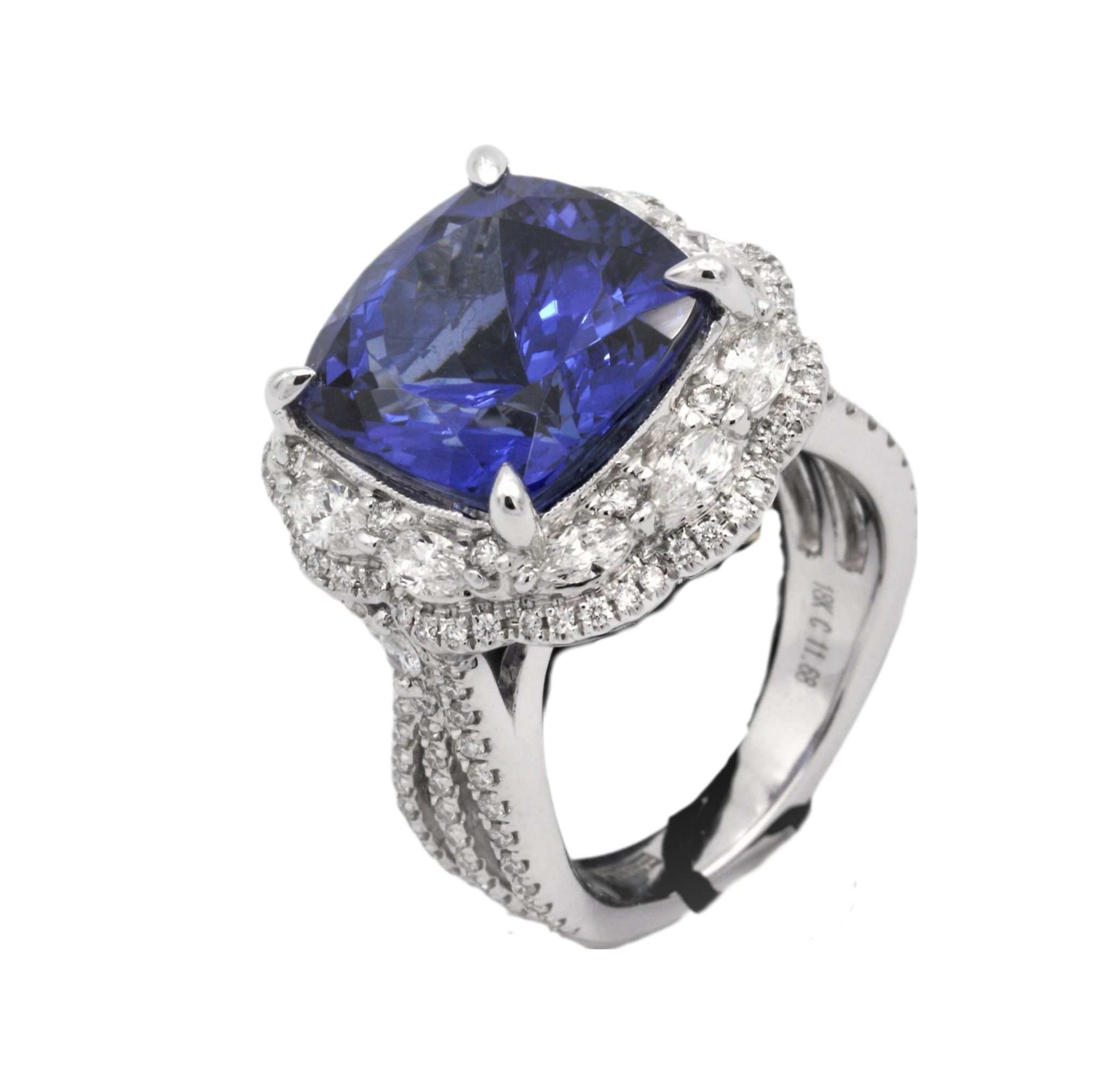 Effy „Black Tag“ Tansanit Ring Gr.54 ca.1,46ct Diamanten Weißgold 750/ 18K - Bild 11
