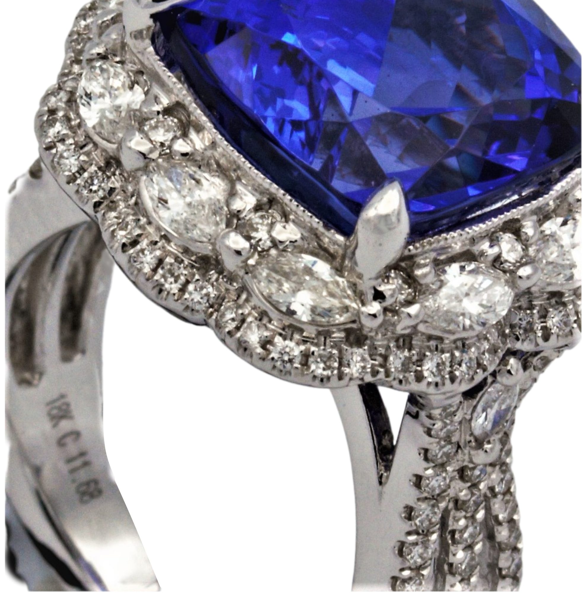 Effy „Black Tag“ Tansanit Ring Gr.54 ca.1,46ct Diamanten Weißgold 750/ 18K - Bild 7