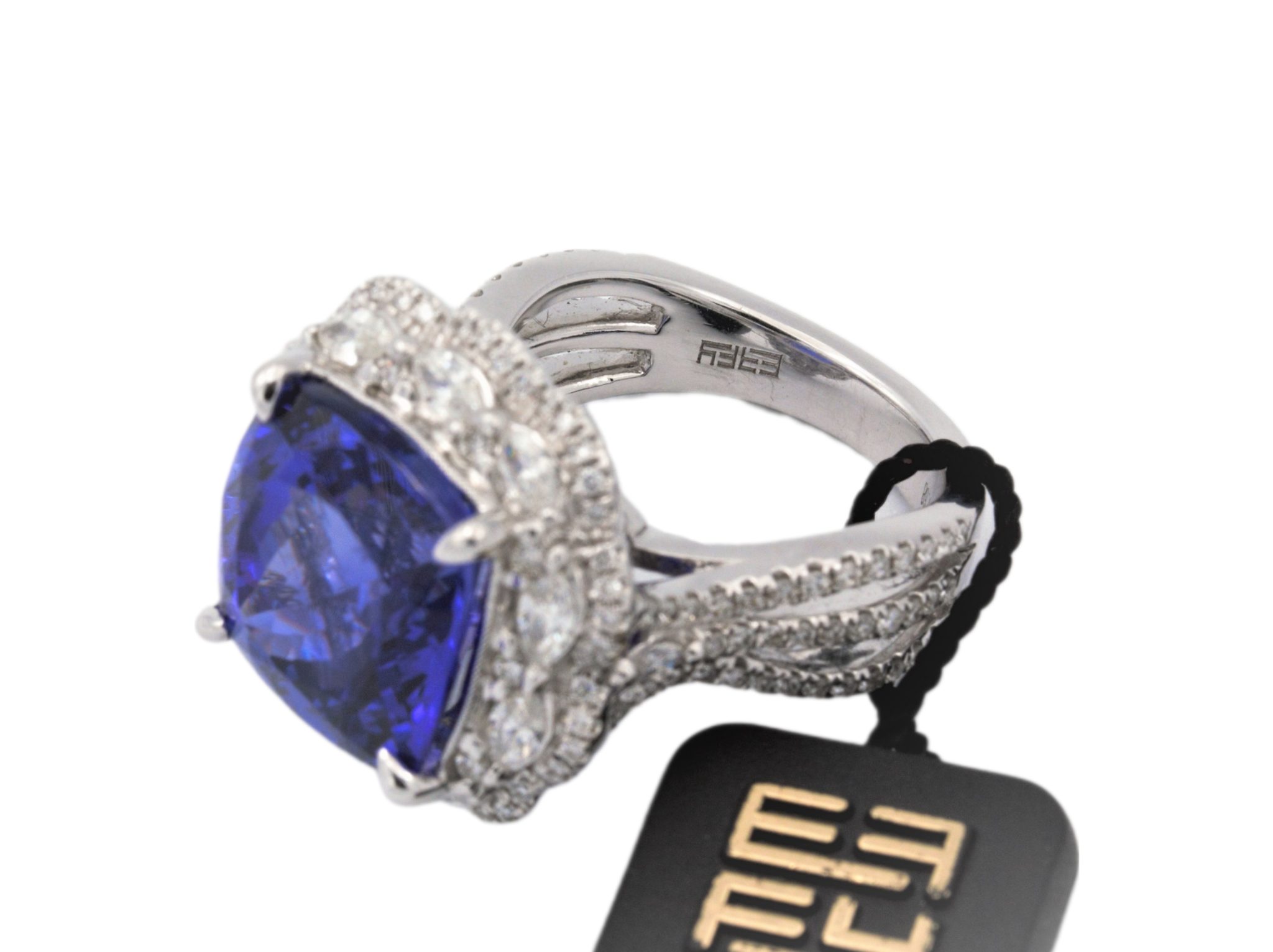 Effy „Black Tag“ Tansanit Ring Gr.54 ca.1,46ct Diamanten Weißgold 750/ 18K - Bild 6