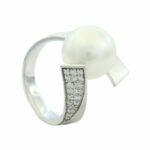South Sea Perlen Ring Weißgold 750 / 18K mit ca. 0,23ct Diamanten - Bild 2 Vorschau