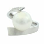 South Sea Perlen Ring Weißgold 750 / 18K mit ca. 0,23ct Diamanten Vorschau