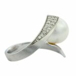 South Sea Perlen Ring Weißgold 750 / 18K mit ca. 0,23ct Diamanten - Bild 5 Vorschau