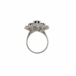 Saphir Ring Gr. 59 Weißgold 750 / 18K mit ca. 2,5ct Diamanten - Bild 3 Vorschau