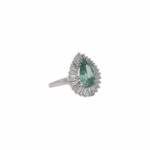 Grüner Diamant Tropfen Ring Gr.55 750 / 18K HRD / GIA Zertifikat - Bild 2 Vorschau