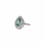 Grüner Diamant Tropfen Ring Gr.55 750 / 18K HRD / GIA Zertifikat - Bild 3 Vorschau