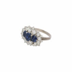 Saphir Ring Gr. 59 Weißgold 750 / 18K mit ca. 2,5ct Diamanten - Bild 2 Vorschau