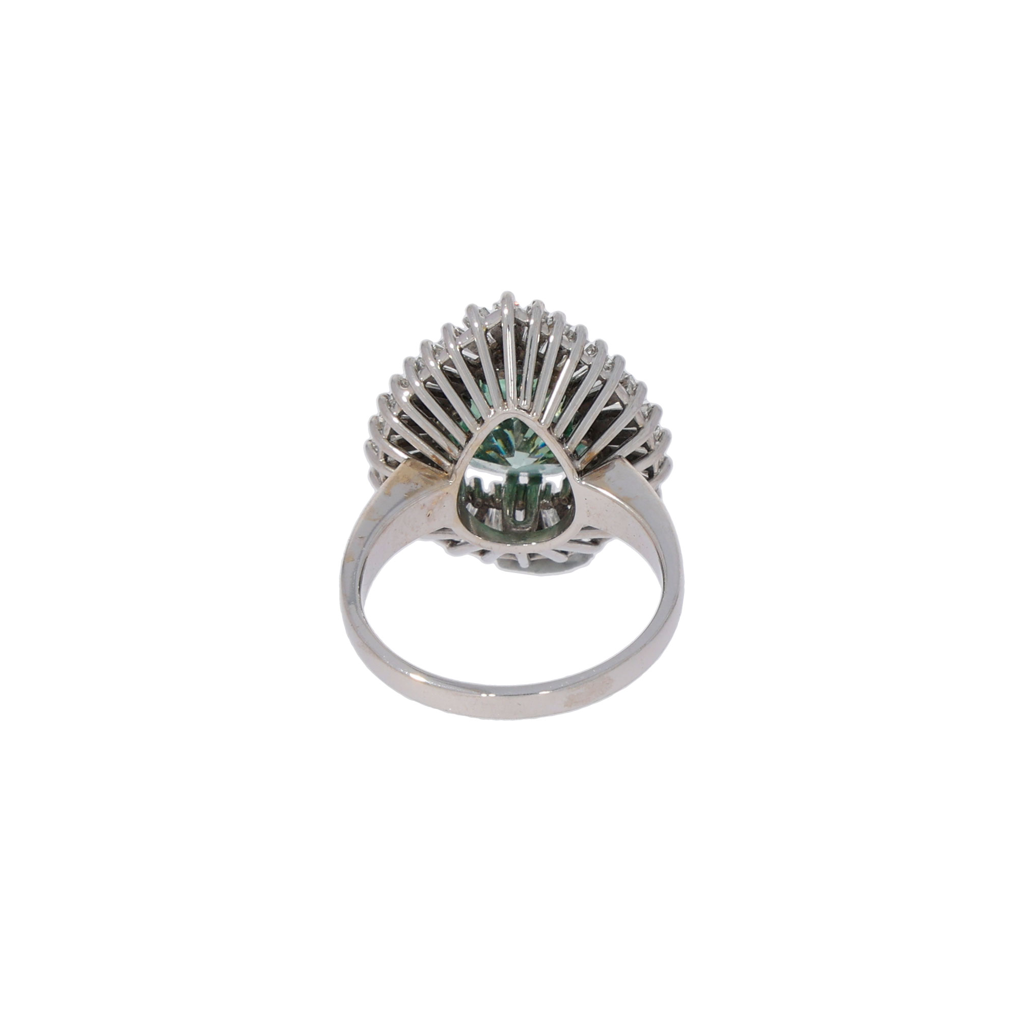 Grüner Diamant Tropfen Ring Gr.55 750 / 18K HRD / GIA Zertifikat - Bild 6