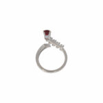 Rubin Ring Gr. 55,5 Weißgold 585 / 14K mit ca. 0,33ct Diamanten - Bild 2 Vorschau