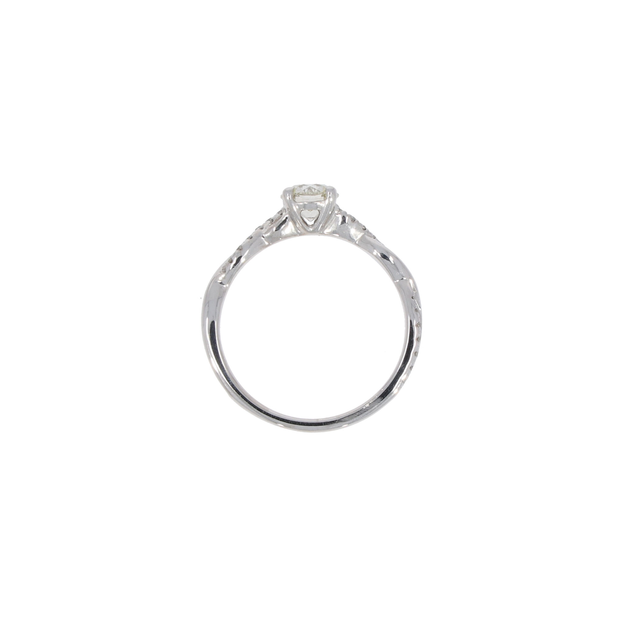 Ring Gr. 55,5 Weißgold 750 / 18K mit 0,7ct Diamanten GIA Zertifikat - Bild 4