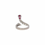 Rubin Ring Gr. 55,5 Weißgold 585 / 14K mit ca. 0,33ct Diamanten - Bild 3 Vorschau