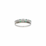 Ring in Weißgold 585 / 14K mit Diamanten und Smaragde - Bild 3 Vorschau