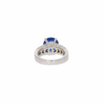 Saphir Ring Gr.52,5 Weißgold 750 / 18K mit ca. 0,7ct Diamanten - Bild 3 Vorschau