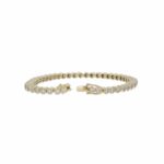 Riviérearmband mit ca.2,2ct Diamanten 18cm Gelbgold 750 / 18K - Bild 4 Vorschau