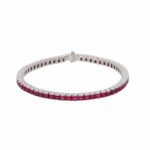 Riviérearmband mit ca.5,5ct Rubin Weißgold 750 / 18K Vorschau