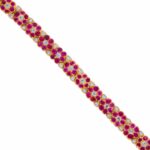 Armband Gelbgold 750 / 18K mit ca. 27ct Rubin und 4,2ct Diamanten - Bild 3 Vorschau