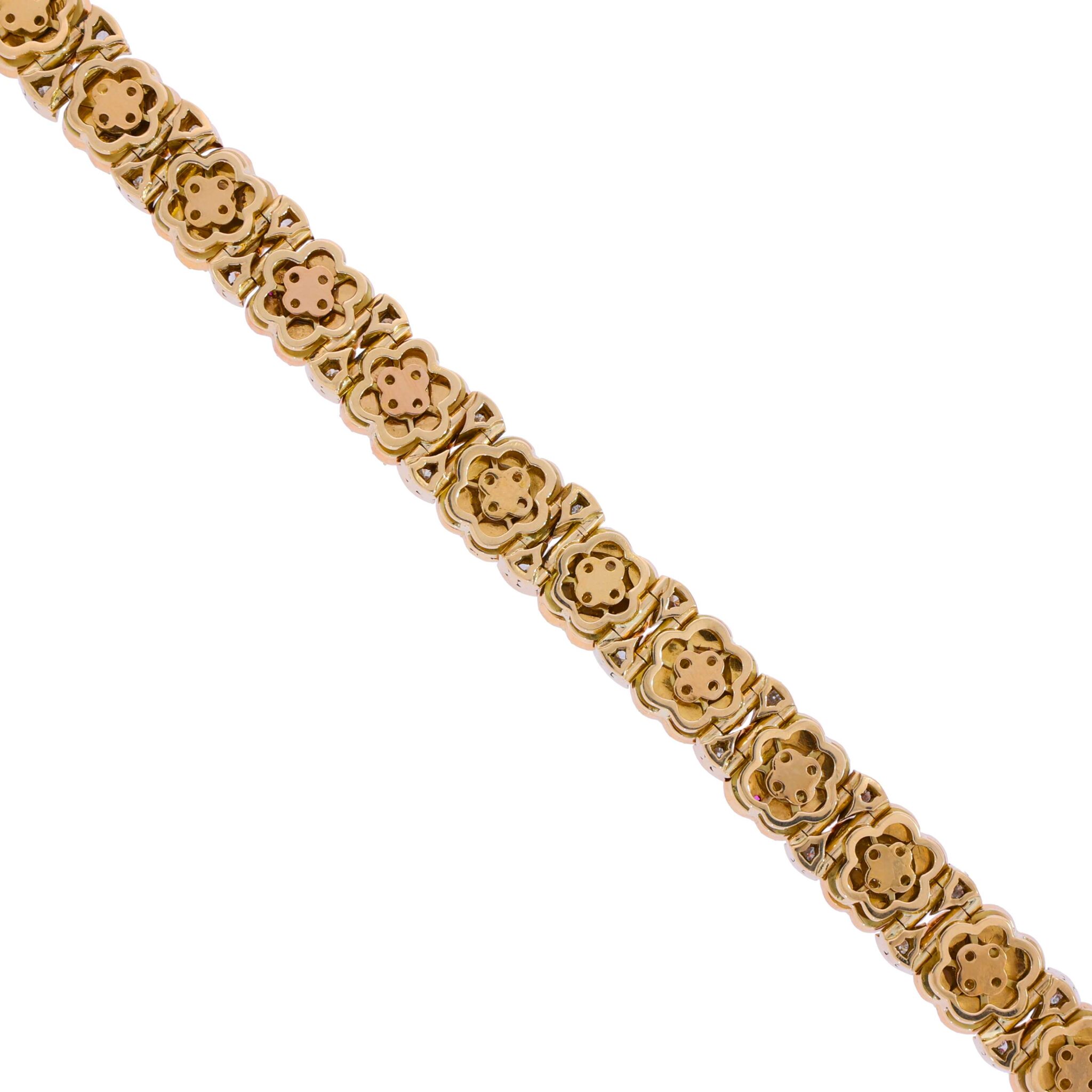 Armband Gelbgold 750 / 18K mit ca. 27ct Rubin und 4,2ct Diamanten - Bild 4
