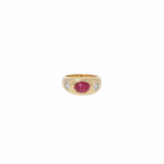 Rubin Bandring Gr.52 Gelbgold 750 / 18K mit ca. 0,5ct Diamanten Vorschau