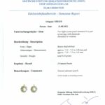 Natur Salzwasserperlen Ohrclips ca. 3,0 ct Diamanten Gelbgold 14K DSEF - Bild 4 Vorschau