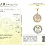 Ankerkette 42cm 0,27ct Diamant Gelbgold 585/ 14K AIG Zertifikat - Bild 8 Vorschau