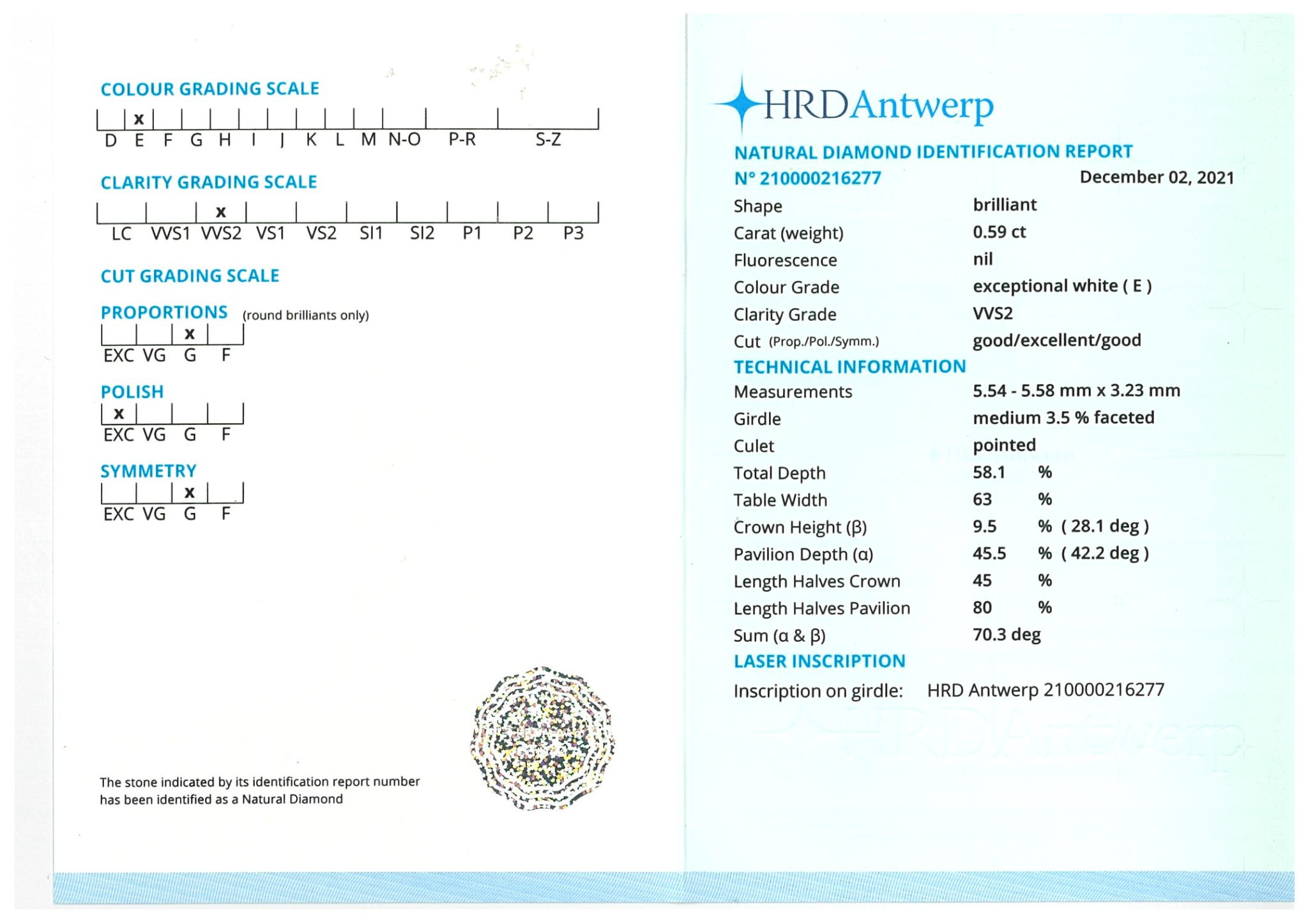Solitärohrstecker 1,18 ct Diamanten Weißgold 750/ 18K HRD Zertifikat - Bild 8