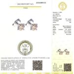 Solitärohrstecker 1,0 ct Diamanten Weißgold 585/ 14K AIG Zertifikat - Bild 6 Vorschau