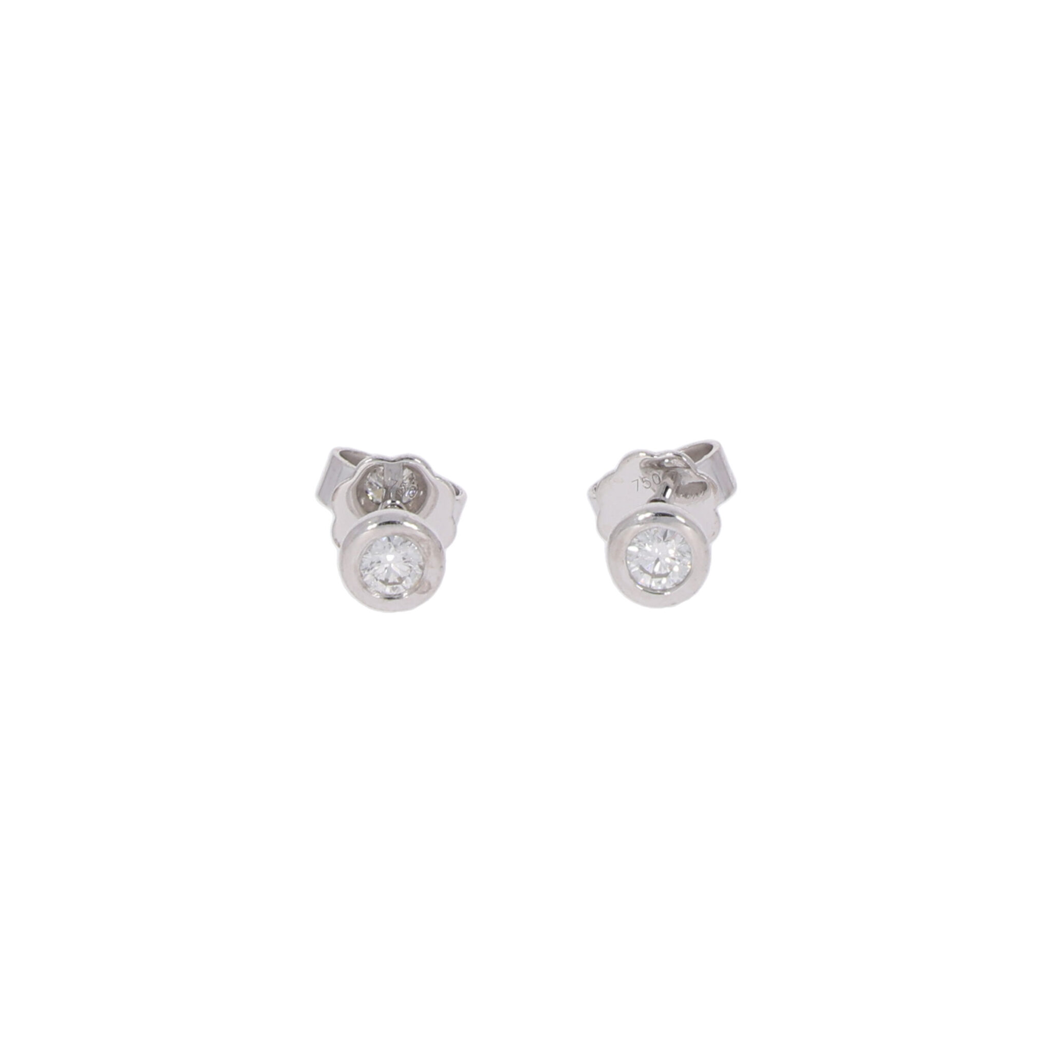 Wempe Solitär Ohrstecker Weißgold 750 / 18K ca. 0,2ct Diamanten