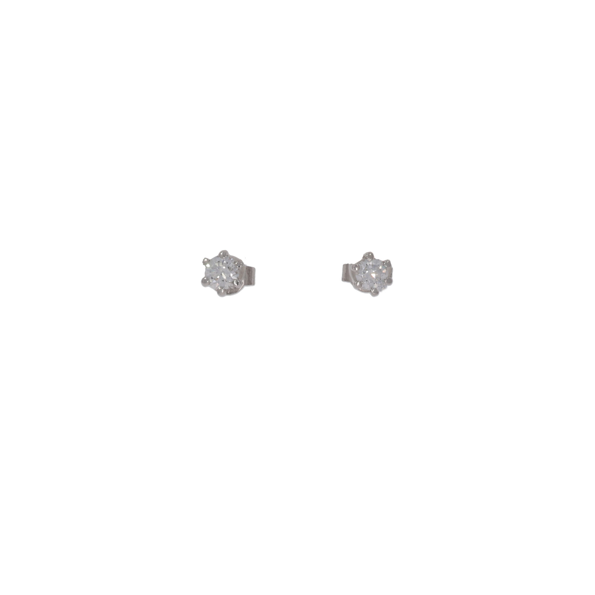 Solitär Ohrstecker Weißgold 750 / 18K mit ins. 0,62ct Diamanten HRD Zertifikat