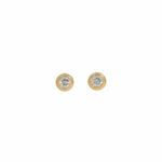 Solitärohrstecker Gelbgold 750 / 18K ca. 0,72ct in Zargenfassung Vorschau