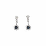 Ohrschmuck Ohrhänger in 585 Weißgold mit Saphiren und Diamanten Vorschau