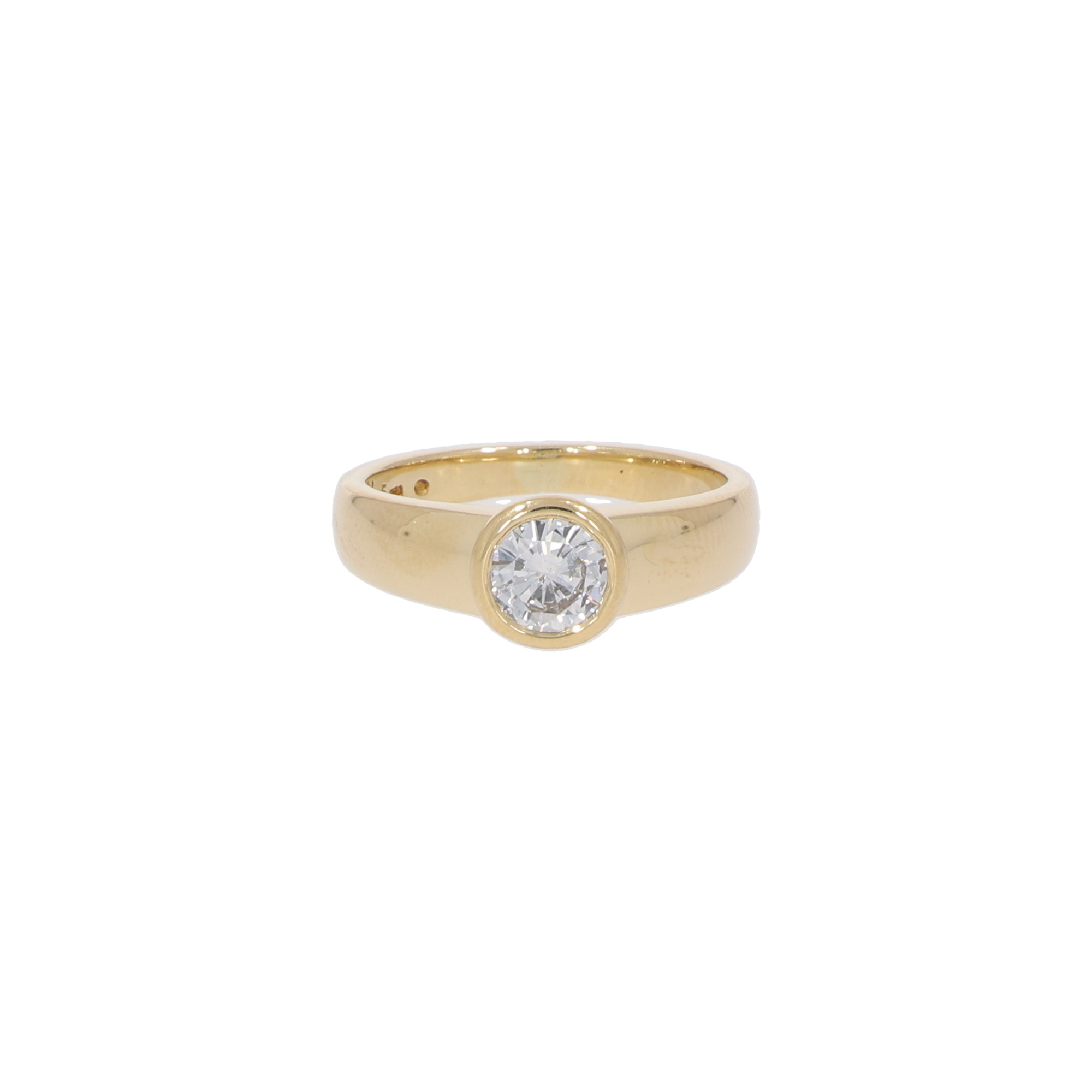 Solitärring Gelbgold 750 / 18K mit ca. 0,5ct Diamanten