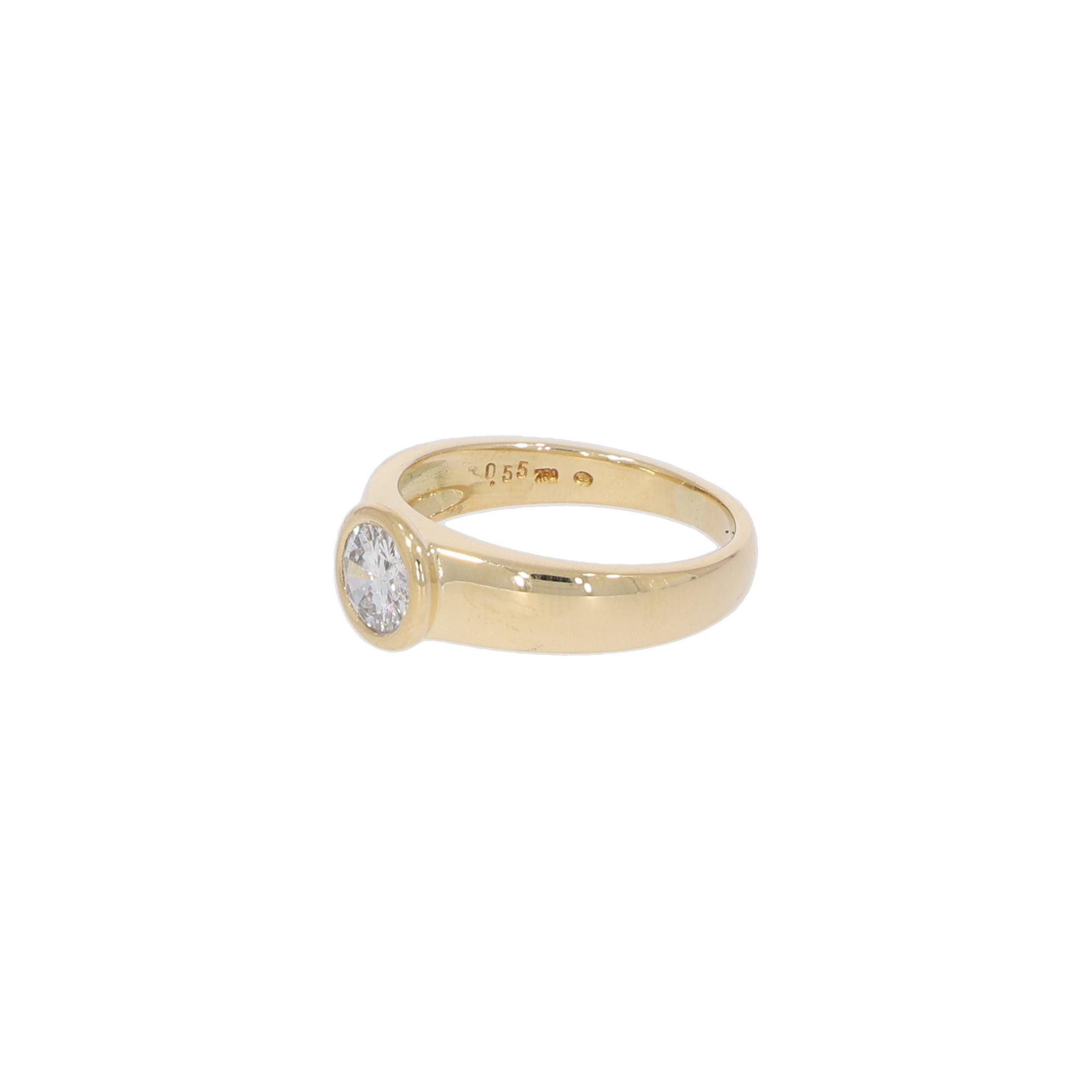 Solitärring Gelbgold 750 / 18K mit ca. 0,5ct Diamanten - Bild 3
