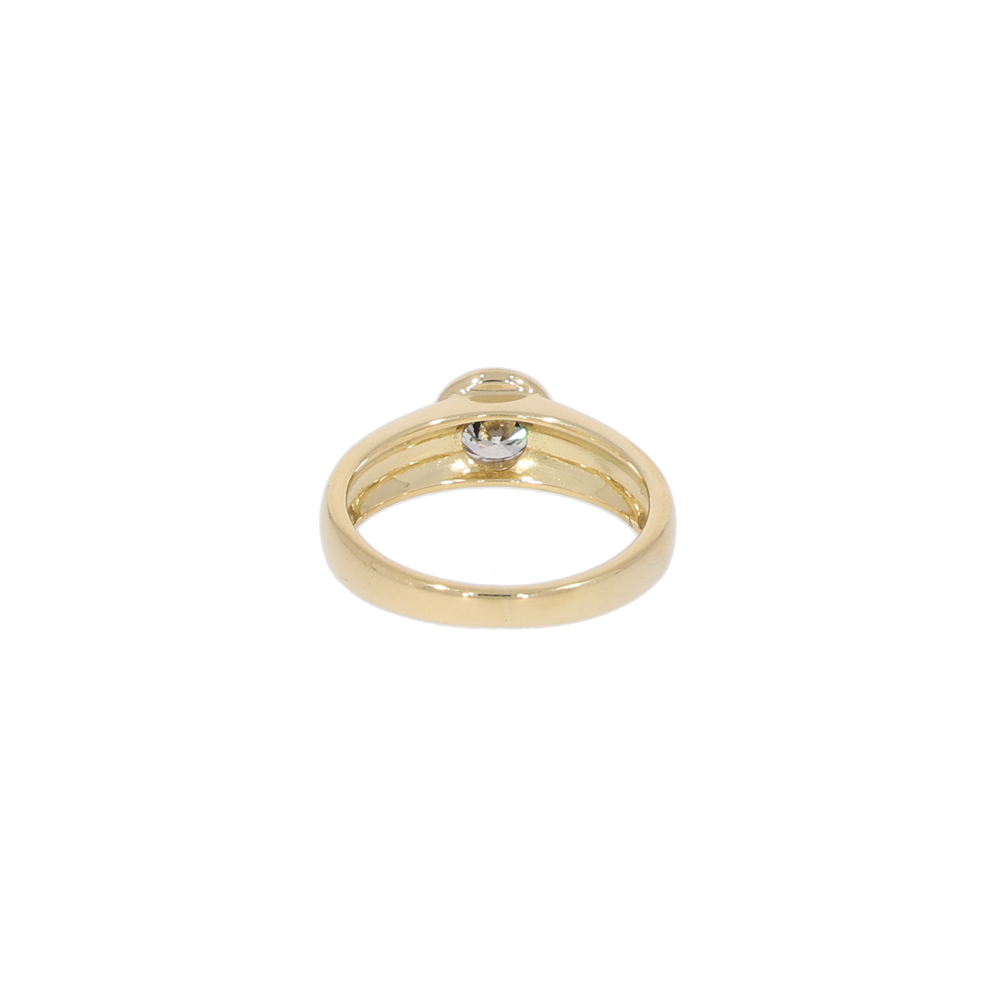 Solitärring Gelbgold 750 / 18K mit ca. 0,5ct Diamanten - Bild 4