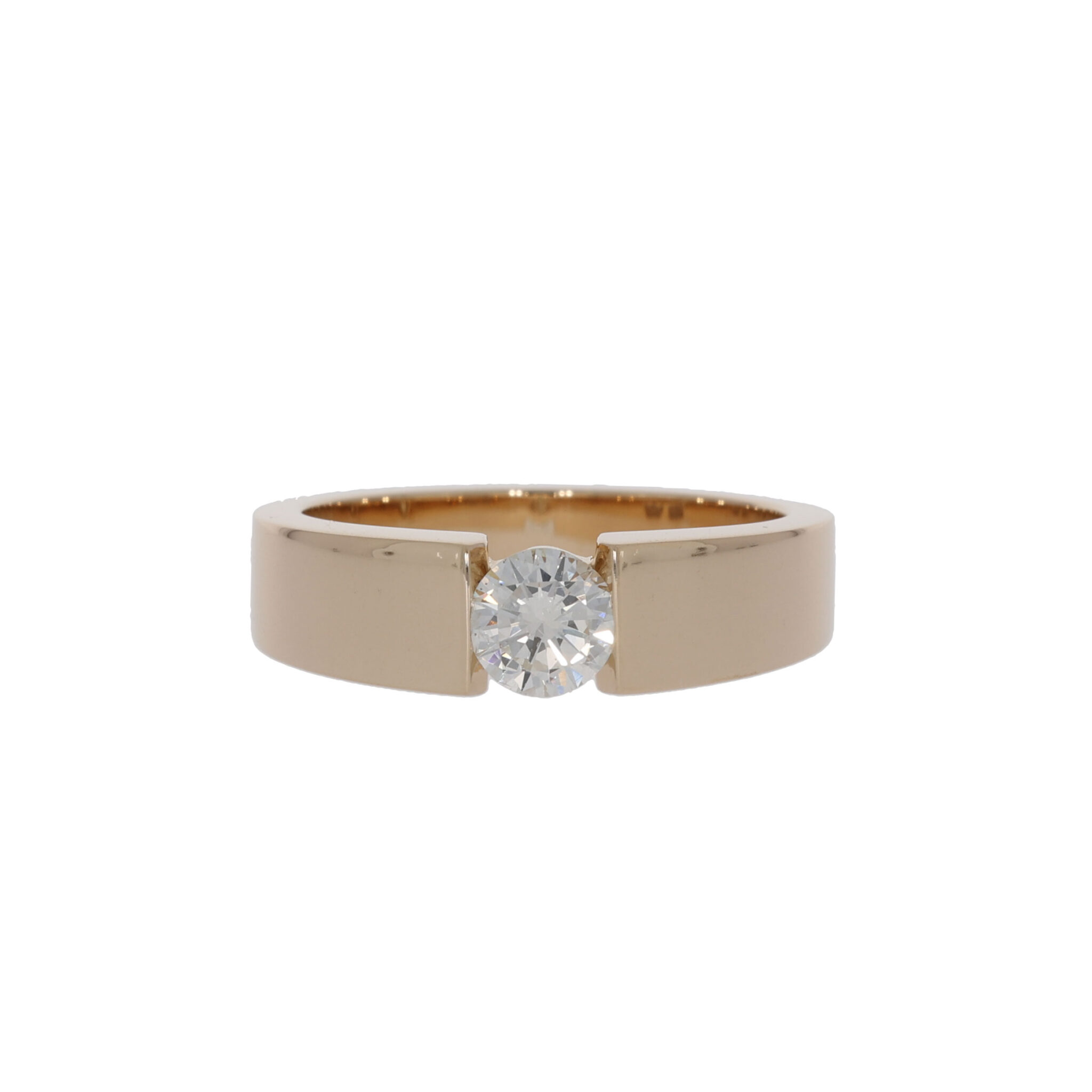 Spannring Gelbgold 585 / 14K mit ca. 0,55ct Diamant