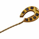 Anstecknadel Hufeisen mit Saphiren Vorschau