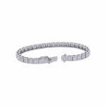 Tennisarmband Weißgold 750 / 18K mit ca. 5,5ct Diamanten - Bild 5 Vorschau