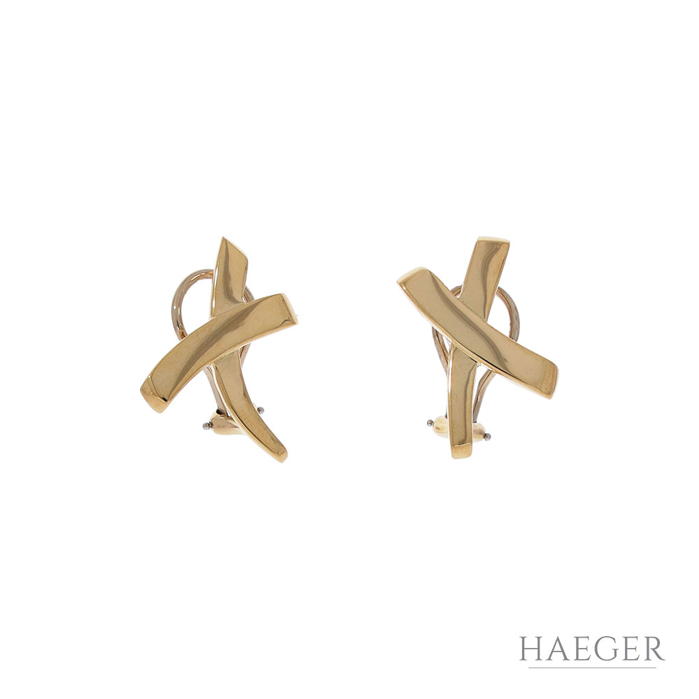 Tiffany & Co. „X by Paloma Picasso“ Ohrclips Gelbgold 750/ 18K