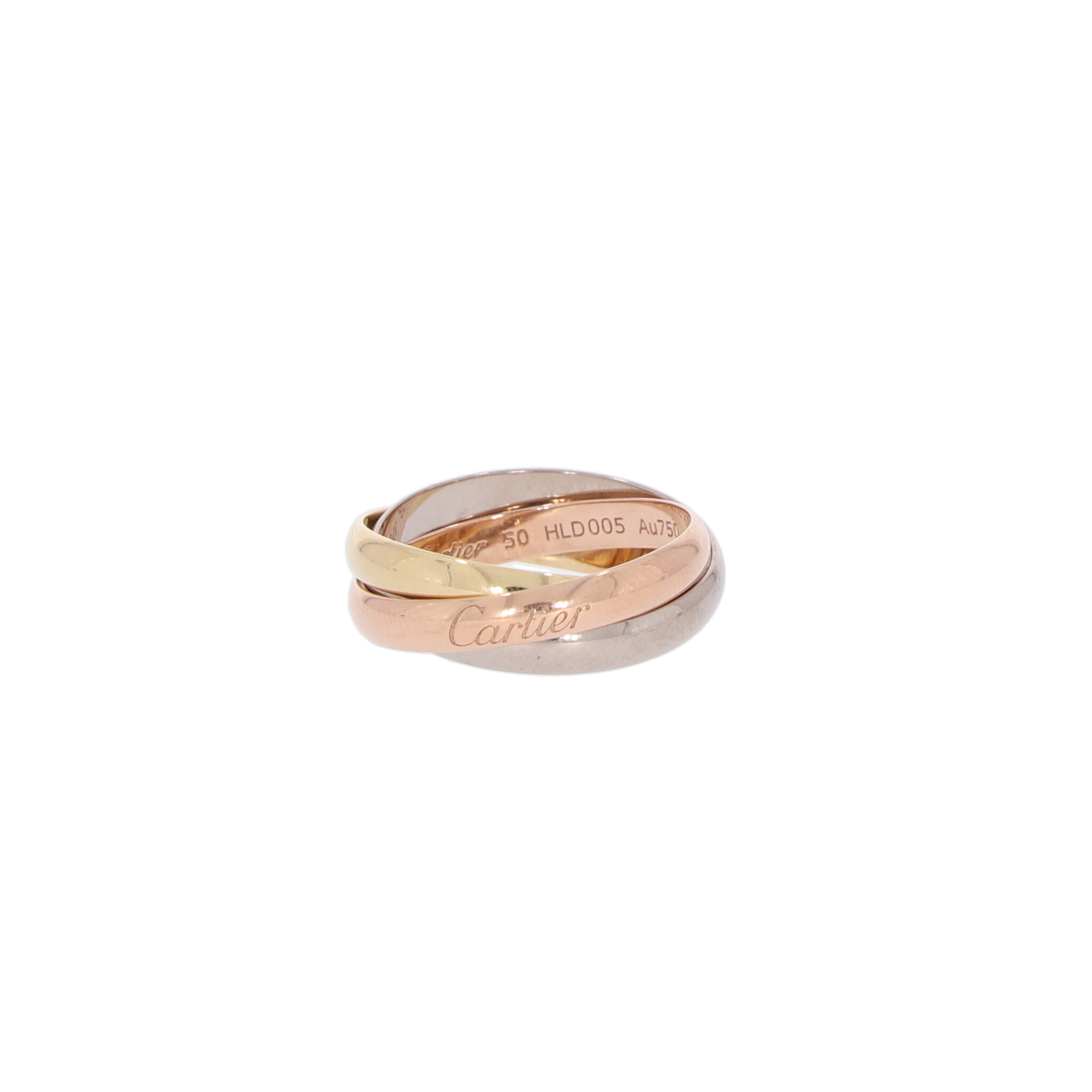 Cartier Trinity Ring Gr. 50 Tricolor 750 / 18K mit Box und Zertifikat