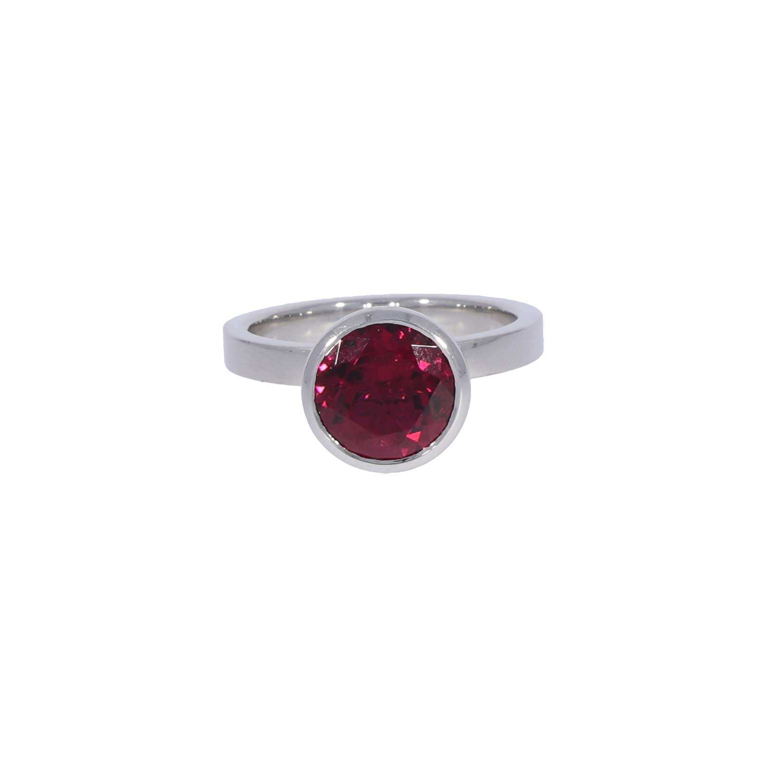 Georg Spreng Turmalin Solitärring Gr. 58 Weißgold 750/ 18K