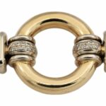 Wempe Panzerarmband Gelbgold 750 / 18K mit ca. 0,14 ct Diamanten - Bild 5 Vorschau