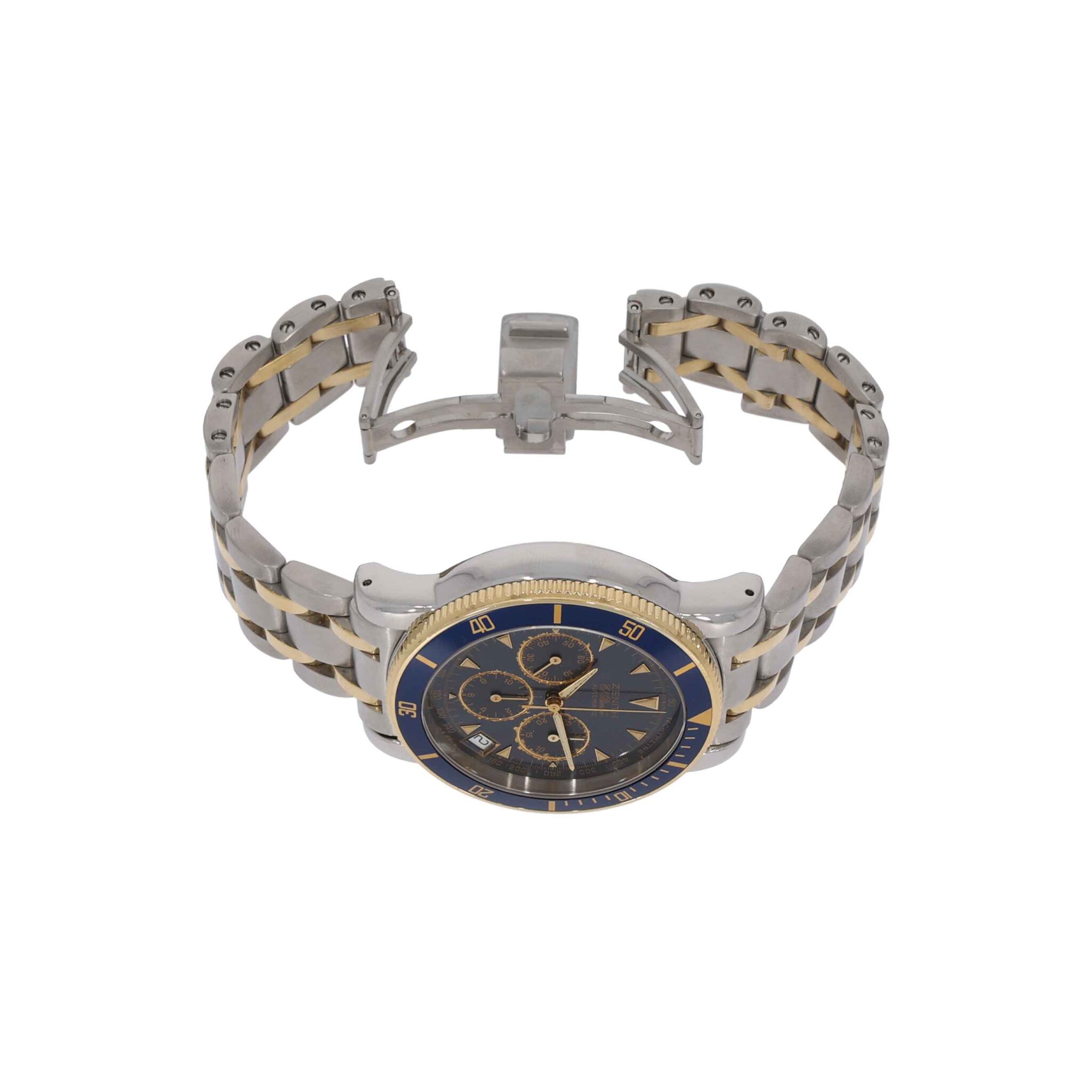Zenith El Primero Chronograph Rainbow Chronograph Steel/Gold 18K 1990s Vintage - Bild 7