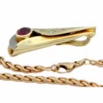 Collier Gelbgold 585 / 14K mit Diamanten und Rubin Vorschau