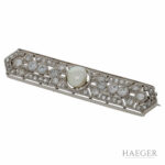 Art Deco Diamant Brosche Weißgold Gelbgold 585 / 14 Kt. ca. 1,00 ct. Altschliff Vorschau