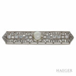 Art Deco Diamant Brosche Weiß- & Gelbgold 585 / 14 Kt. ca. 1,00 ct. Altschliff Vorschau